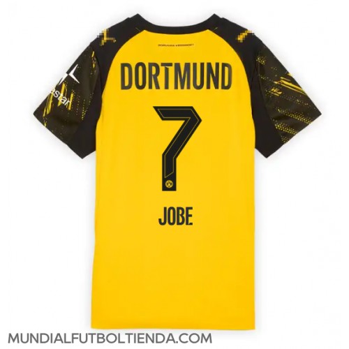 Camiseta Borussia Dortmund Jobe Bellingham #7 Primera Equipación Replica 2025-26 para mujer mangas cortas